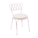 Erica Pink Wrought Iron Outdoor Chair
