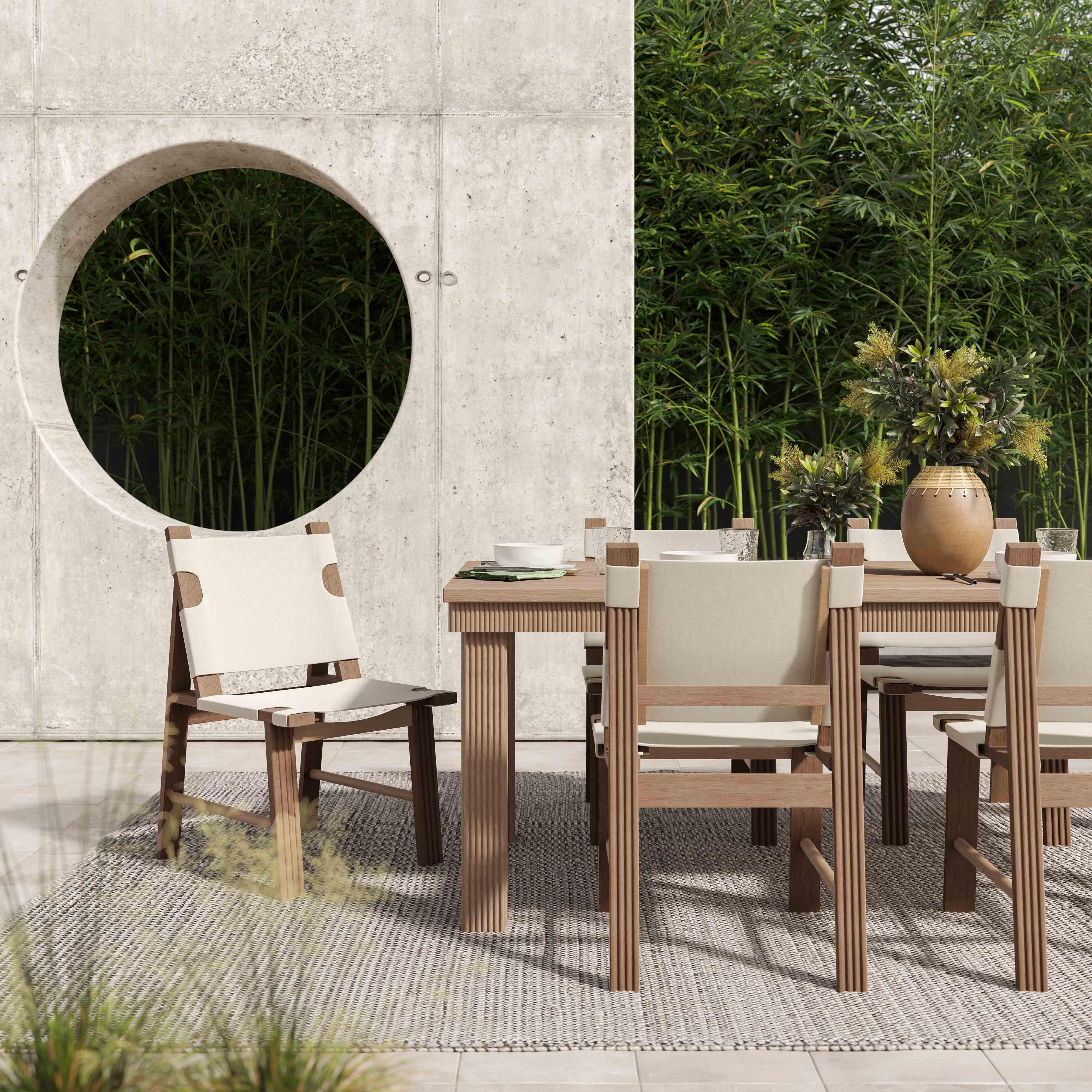 Cassie Natural 108 Inch Rectangular Outdoor Dining Table