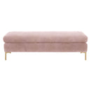 Delilah Blush Textured Velvet Bench