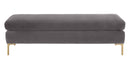 Delilah Grey Velvet Bench