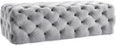 Kaylee Grey Velvet Ottoman