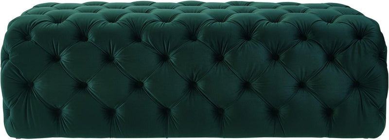 Kaylee Green Velvet Ottoman - UK