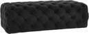 Kaylee Black Velvet Ottoman - UK