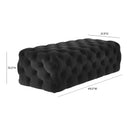 Kaylee Black Velvet Ottoman - UK