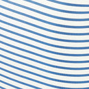 Saint Tropez Pearl and Blue Striped Stuffed Outdoor Armchair