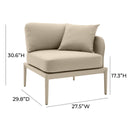 Kapri Taupe Modular Outdoor RAF Corner Seat