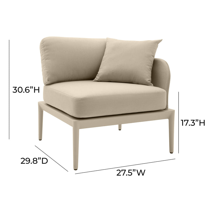Kapri Taupe Modular Outdoor RAF Corner Seat
