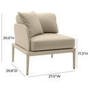 Kapri Taupe Modular Outdoor LAF Corner Seat