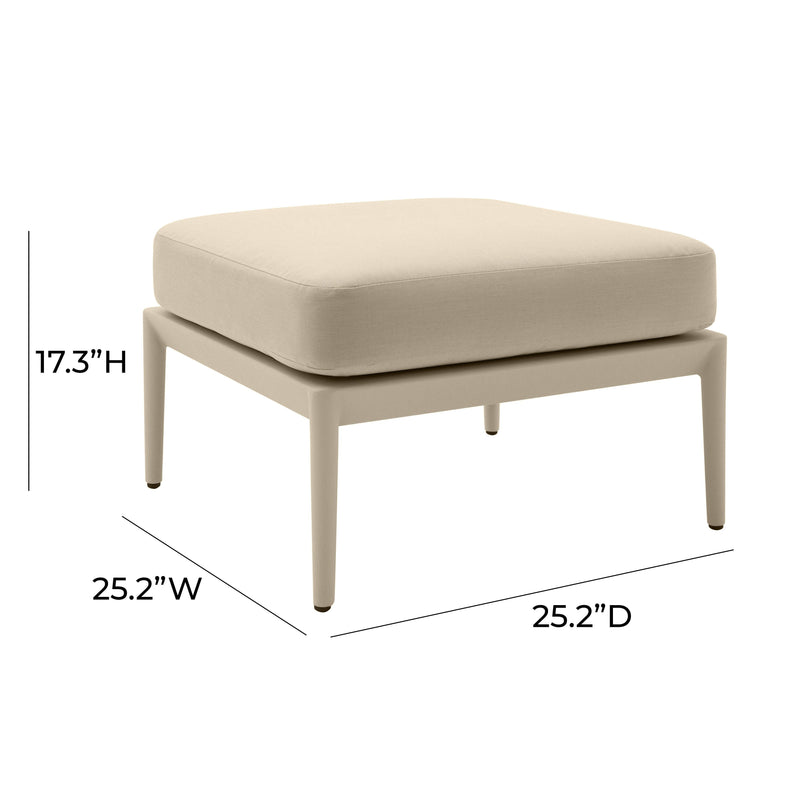 Kapri Taupe Outdoor Ottoman