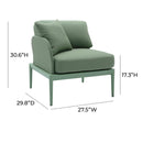 Kapri Moss Green Modular Outdoor LAF Corner Seat