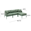 Kapri Moss Green Modular Outdoor Sectional