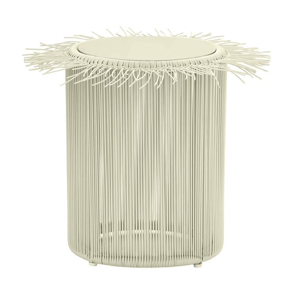 Rafa Cream Outdoor Side Table