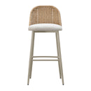 Alexa Cream Performance Fabric Outdoor Barstool