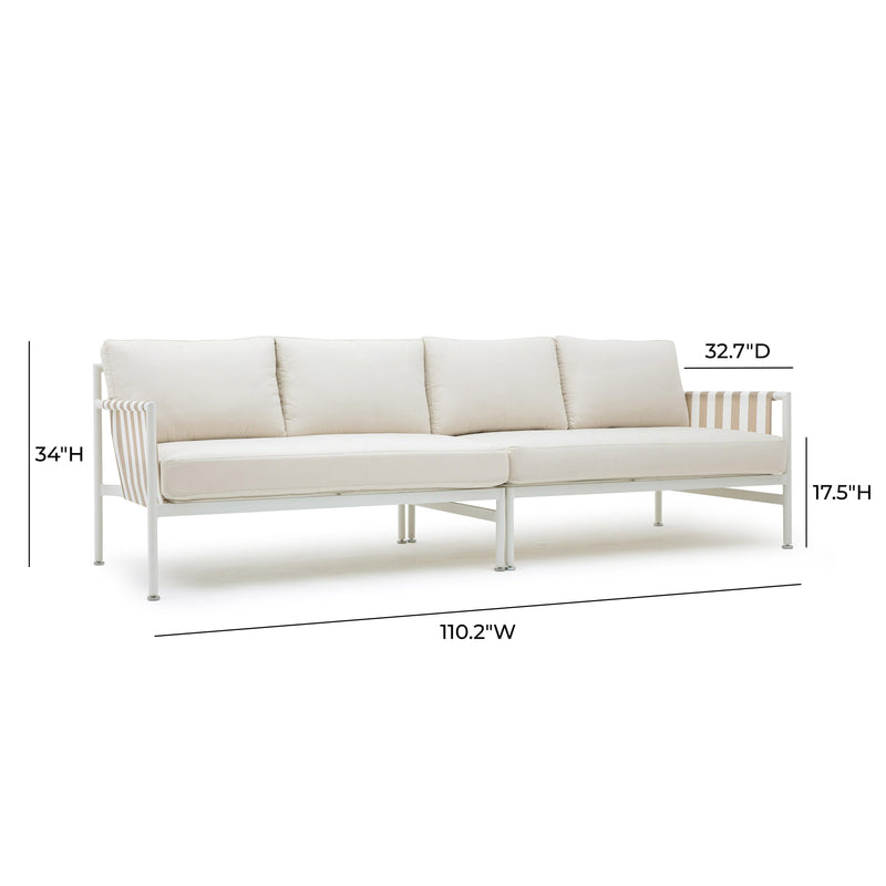 Dunes Cream Outdoor 110" Sofa