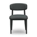 Annika Black Textured Outdoor Dining Side Chair