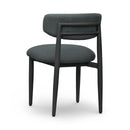 Annika Black Textured Outdoor Dining Side Chair