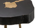 Timber Black and Brass Side Table