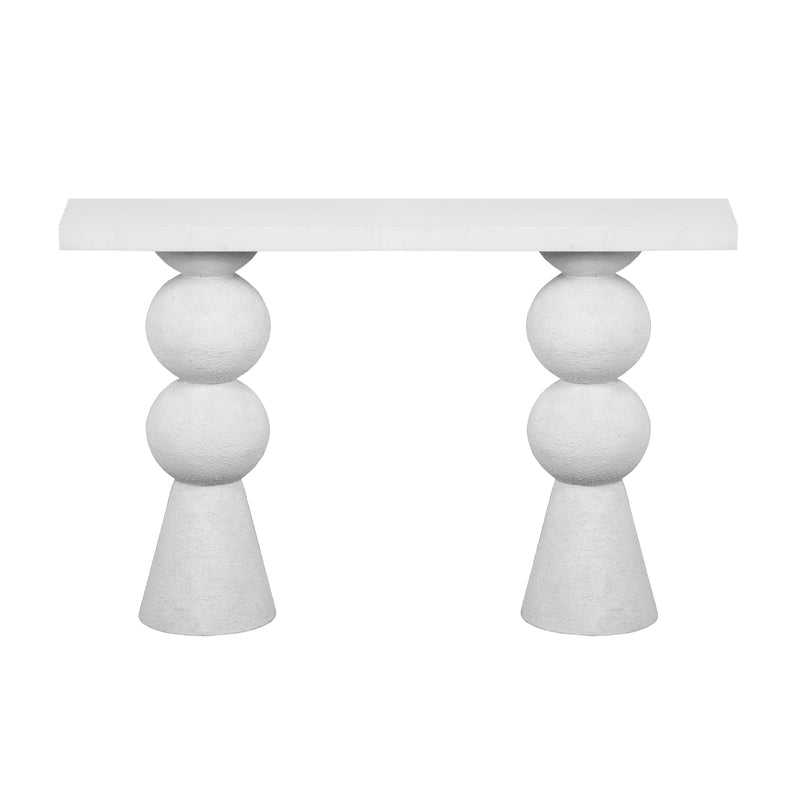 Lupita White Console Table