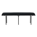 Bryn Black Linen Bench