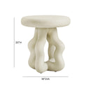 Maddie Cream Textured Side Table