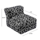 Chiara Outdoor Black Accent Pouf