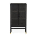 Amara Charcoal Woven Rattan Cabinet