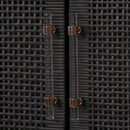 Amara Charcoal Woven Rattan Cabinet