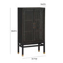Amara Charcoal Woven Rattan Cabinet