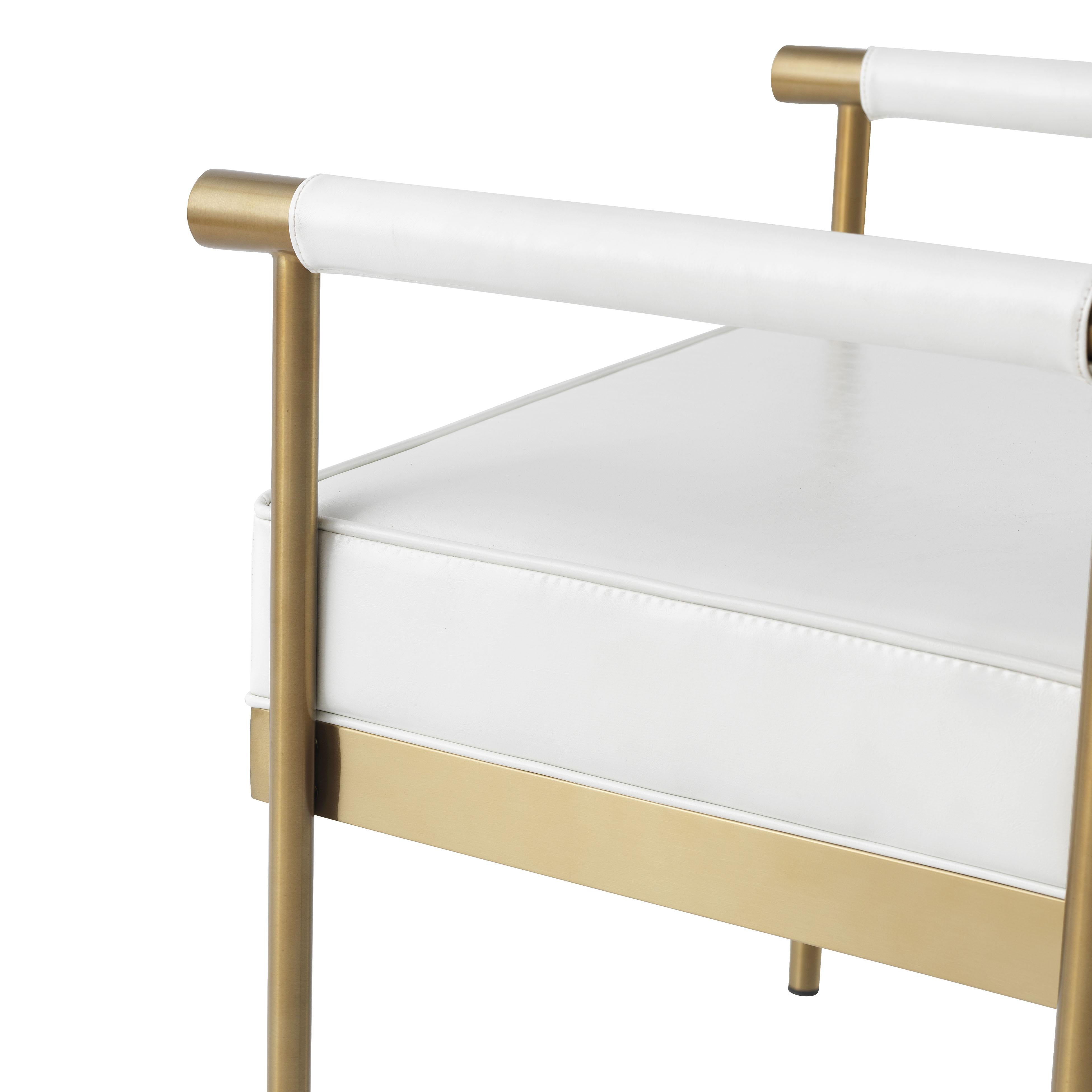 Diva White Performance Vegan Leather Bench - UK