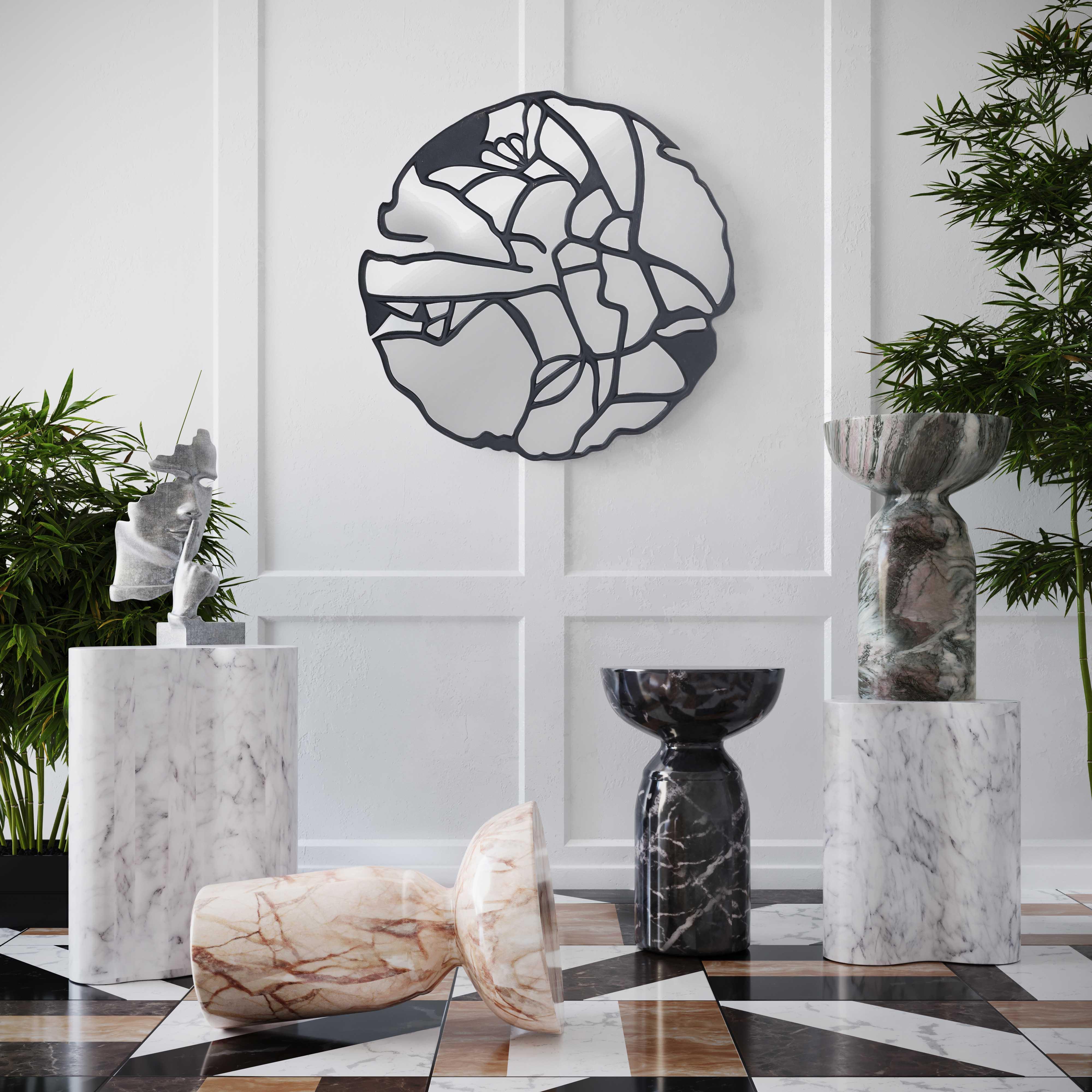 Slab Marble Short Side Table - UK