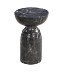 Rue Black Marble Side Table - UK