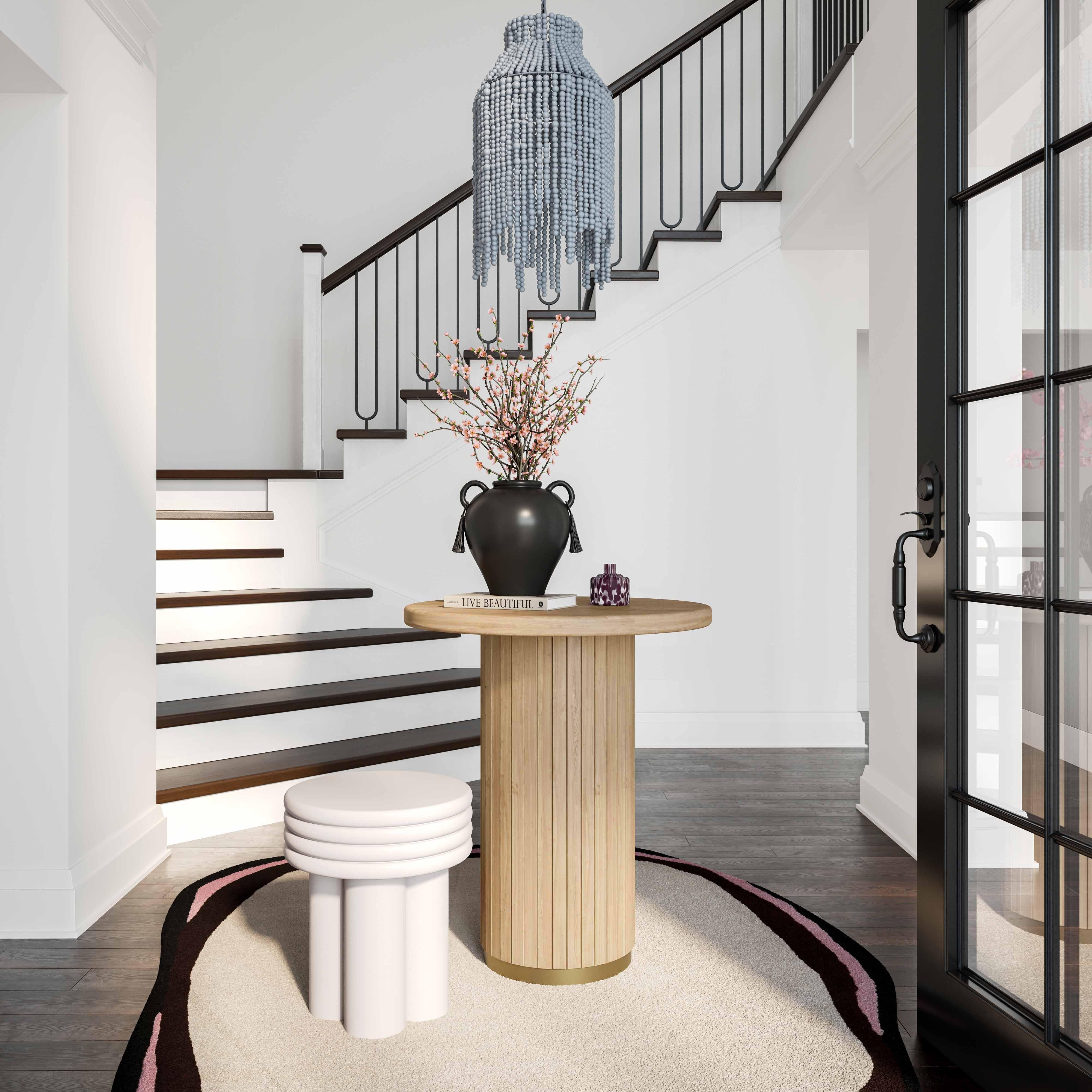 Chelsea Natural Oak Wood Entry Table - UK