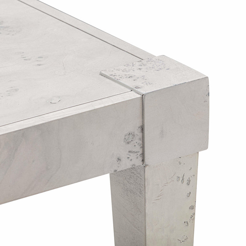 Brandyss White Burl End Table