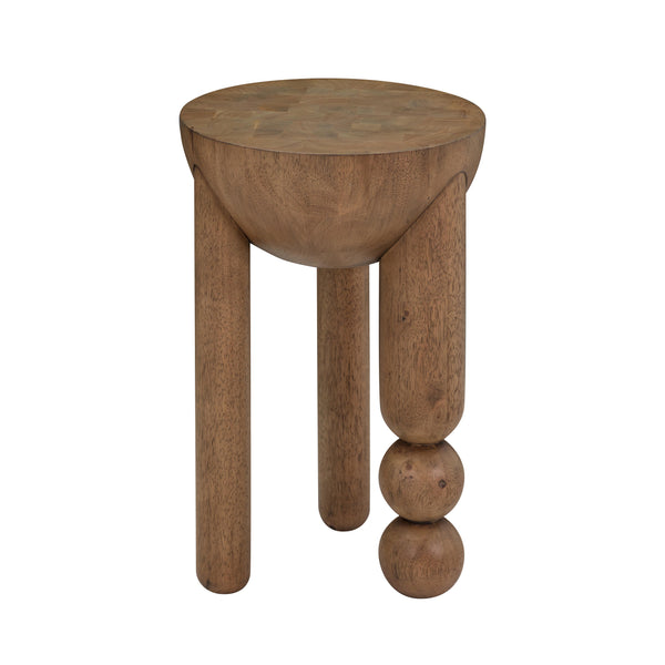 Morse Cognac Wooden Accent Table - UK