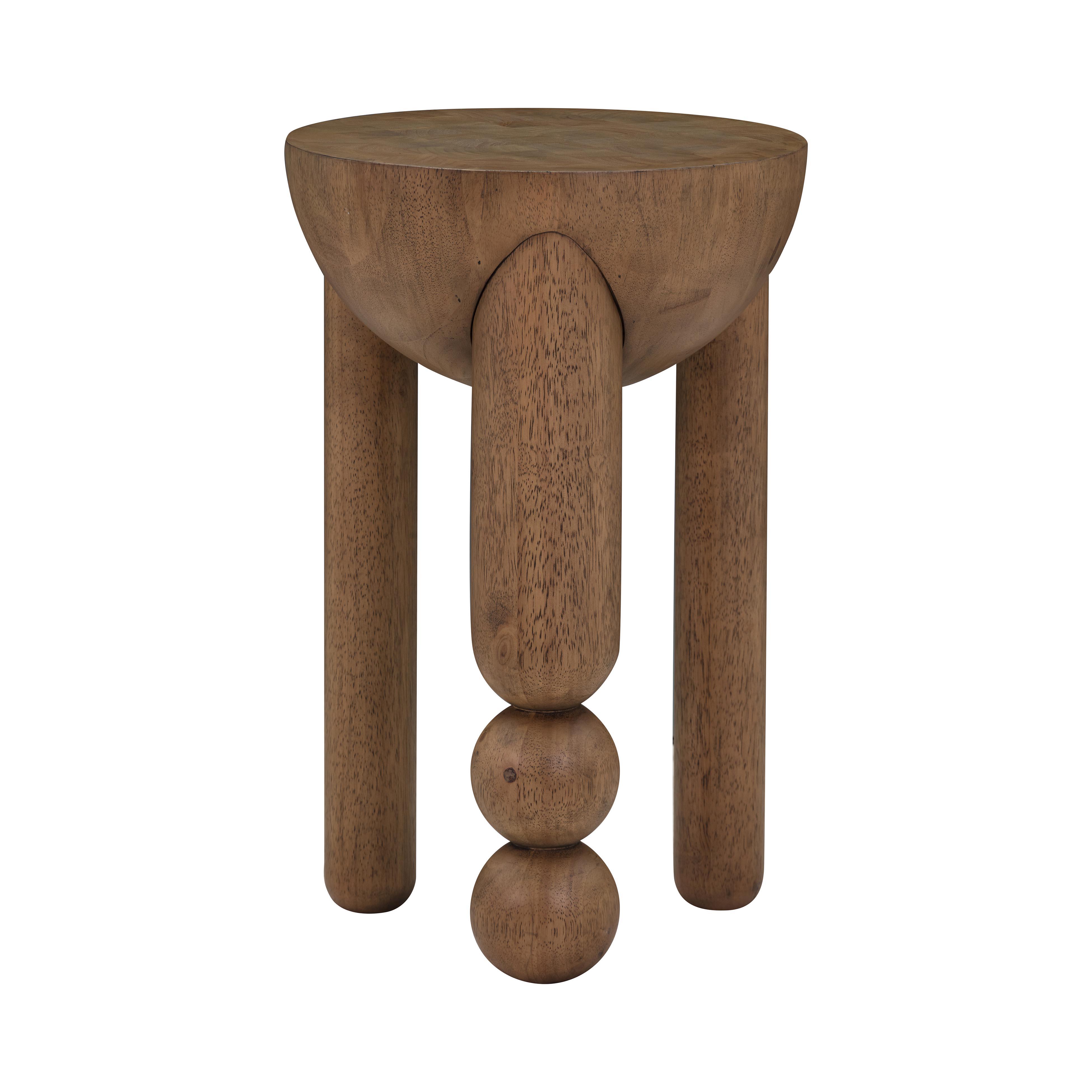 Morse Cognac Wooden Accent Table - UK