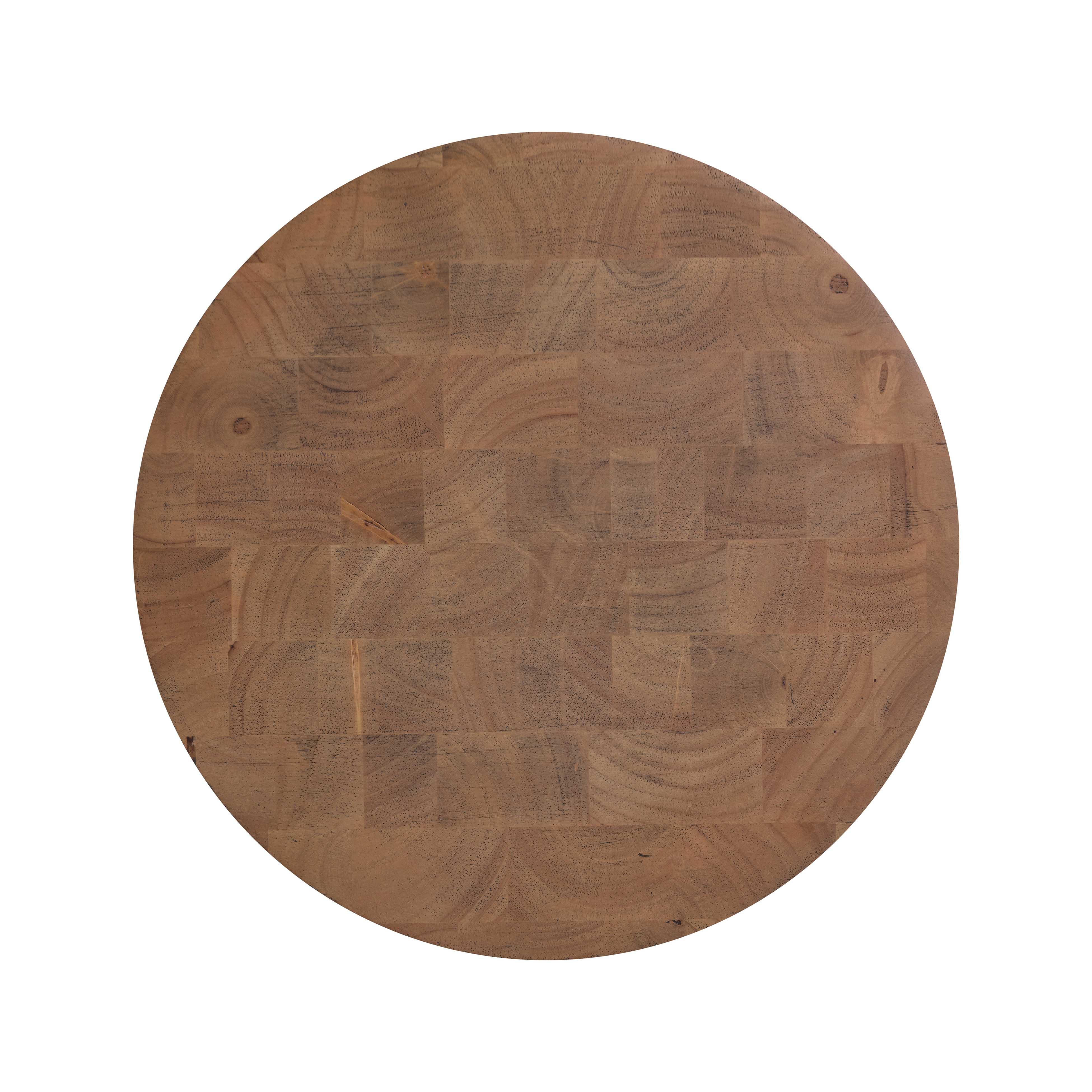 Morse Cognac Wooden Accent Table - UK