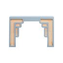 Suzie Pastel Blue & Rattan Console Table - UK