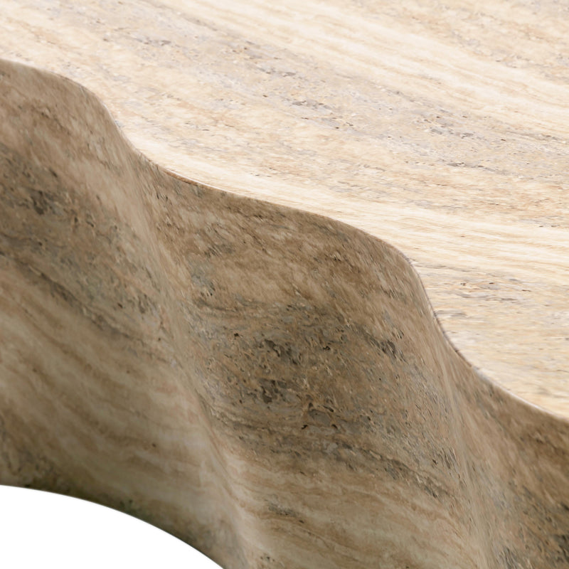 Slab Faux Travertine Coffee Table - UK