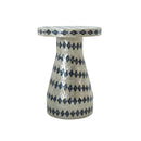 Halio Cream & Blue Checkered Shell Side Table