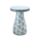 Halio Blue Floral Shell Side Table
