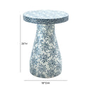 Halio Blue Floral Shell Side Table