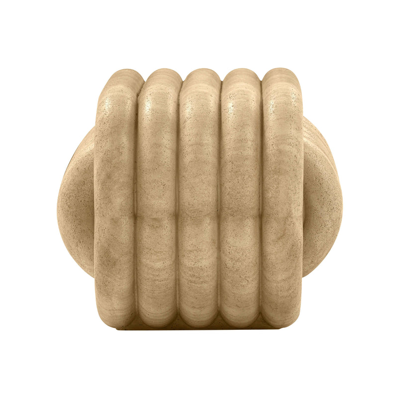 Love Knot Faux Travertine Indoor / Outdoor Accent Stool