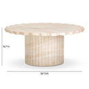 Blossom Washed Travertine Finish Indoor/Outdoor Coffee Table