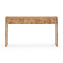 Brandyss Honey Burl Console Table