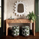 Brandyss Honey Burl Console Table