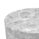 Charra Grey Faux Marble Indoor/Outdoor Side Table