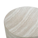 Charra Faux Travertine Indoor/Outdoor Side Table