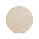 Amora Faux Travertine Indoor/Outdoor 26" Round Accent Table
