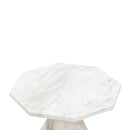 Esme Faux Marble Round Side Table