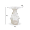Esme Faux Marble Round Side Table